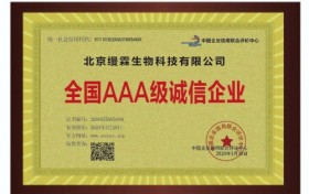 喜讯丨MNN缦霖荣获3A级企业信用等级证书