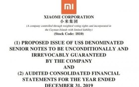 小米2019年营收破2000亿！计划发行美元债券，增加融资“储备粮”